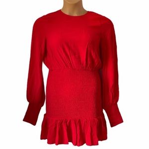 Winter Muse | Jasmine Ruched Poppy Red Dress M/10